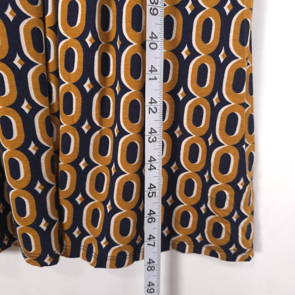 BODEN Women's Thea Midi Dress Mustard 4R Geometric Jersey Long Sleeve D1059 - Picture 5 of 13